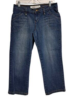 Y2K Mossimo Denim Capri Jeans Womens Size 9 Blue Straight-Leg Cotton Blend Casua